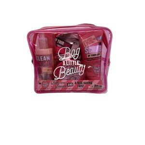 Soap & Glory Bag a Little Beauty 5 Piece Skincare Set Cosmetic Bag NEW